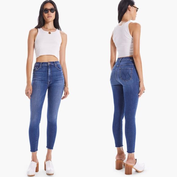 MOTHER high waist rail ankle fray high fidelity jean NO OFFERS FINAL PRICE - Picture 1 of 7